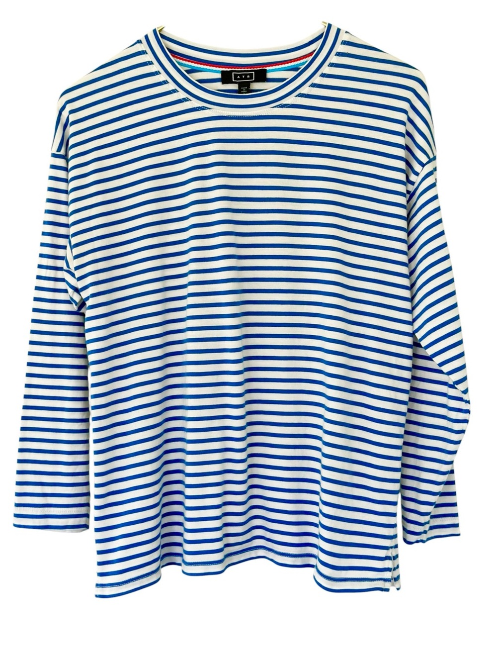 AYR • The Port Tee Blue White Stripe - Picture 2 of 9